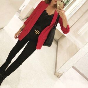 Classic Red Blazer